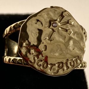 Bague astro signe du zodiaque scorpion